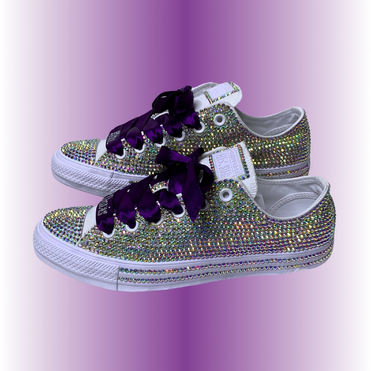 Fully Blinged Wedding Converse